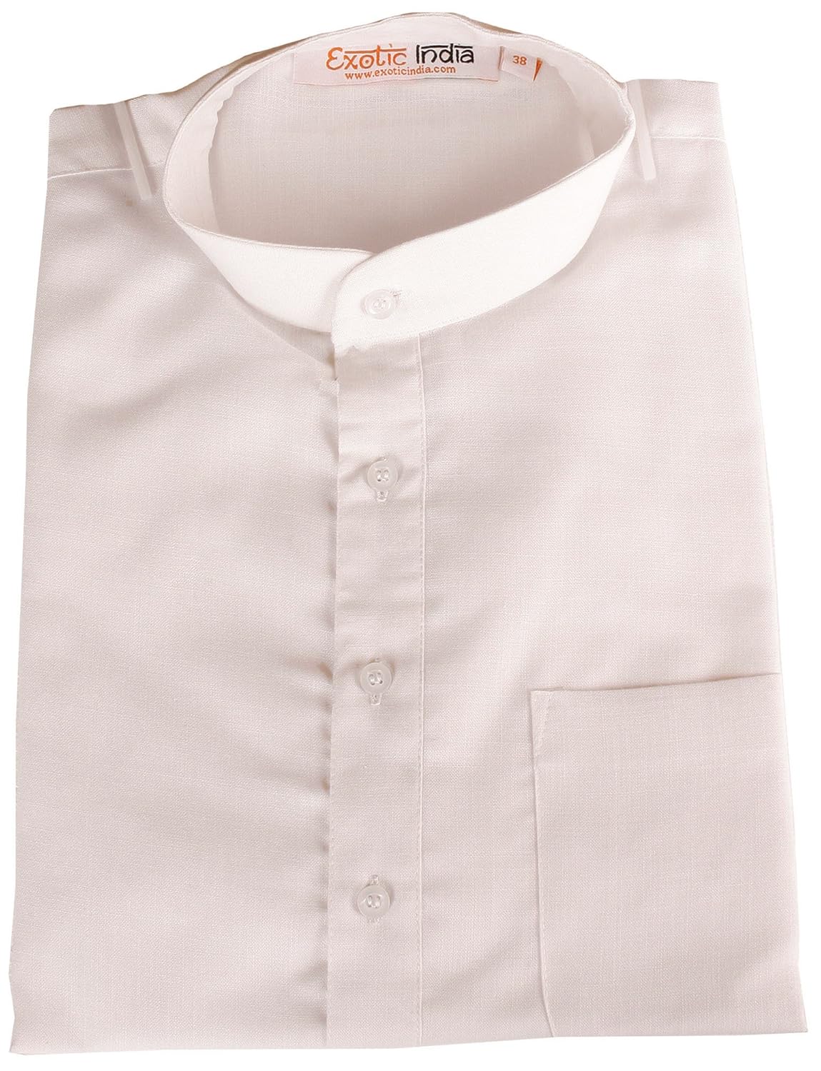 exotic india plain linen kurta with white pyjama