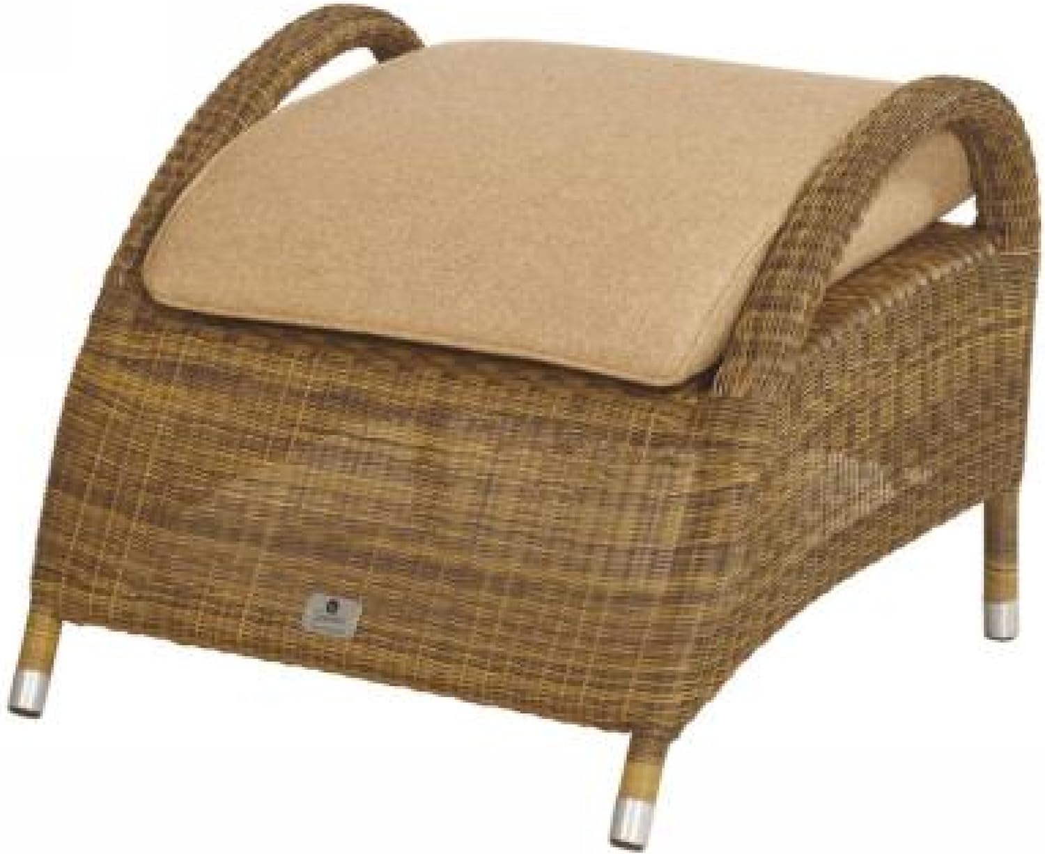 4seasons outdoor Sussex Footstool with Cushion Loom Mocca Amazon.co