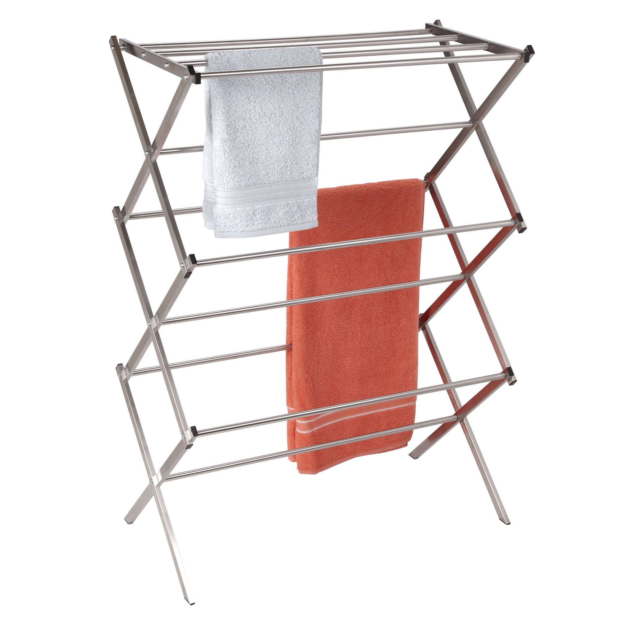 Household Essentials Folding XFrame Clothes Dryer, Stainless Steel