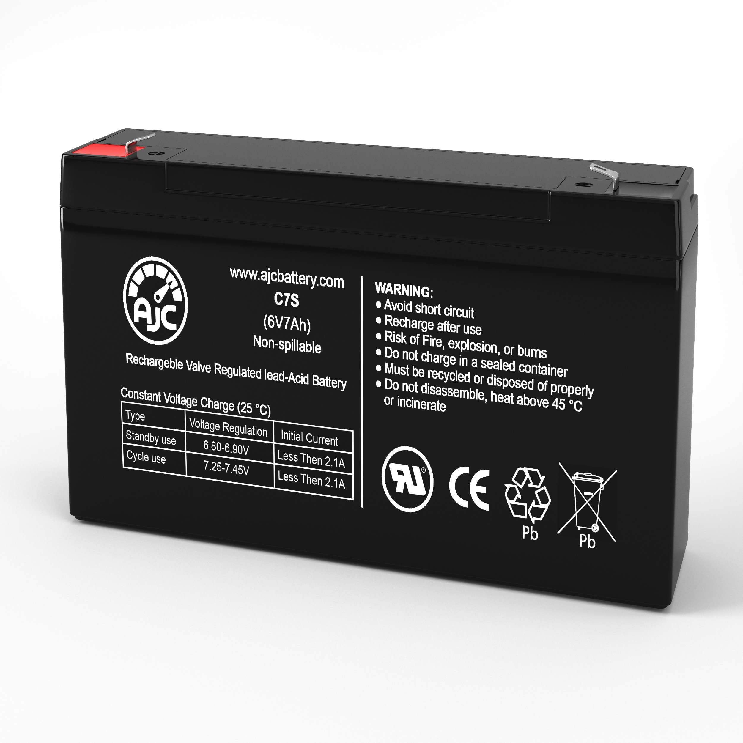 AJC Battery Replacement Compatible with Leoch LP6-7.0 6V 7Ah UPS Battery