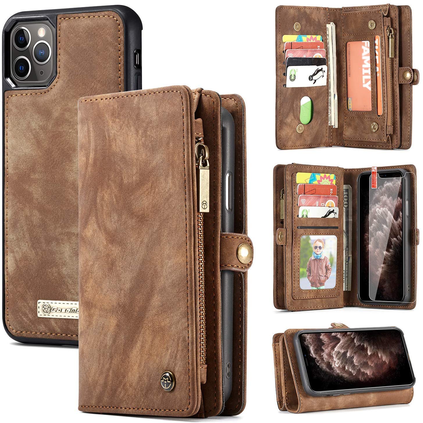Excelsior Premium Leather Wallet Flip Case Cover with Card/Cash Pockets