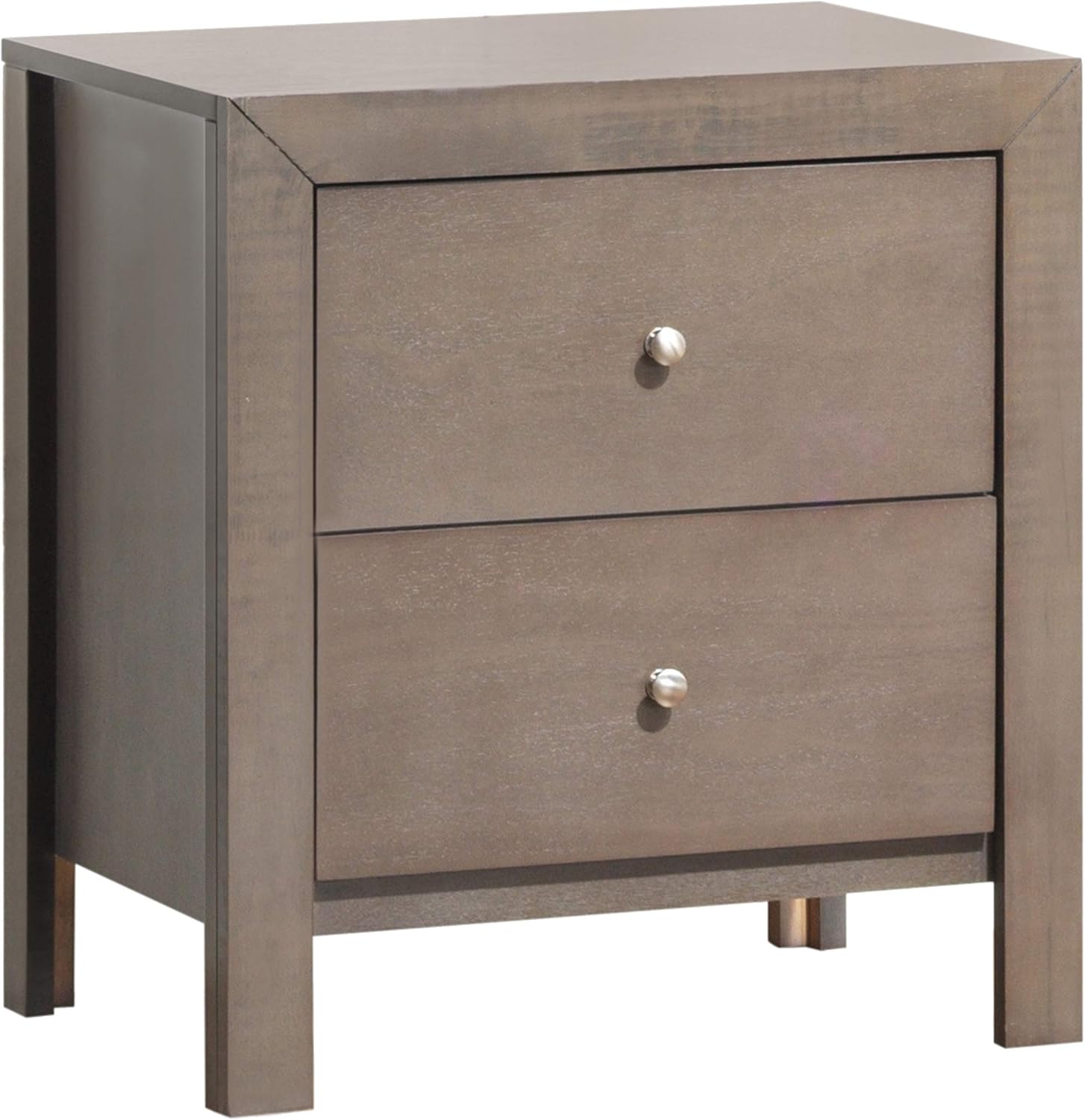 Amazon Com Glory Furniture 2 Drawer Nightstand Gray Kitchen Dining