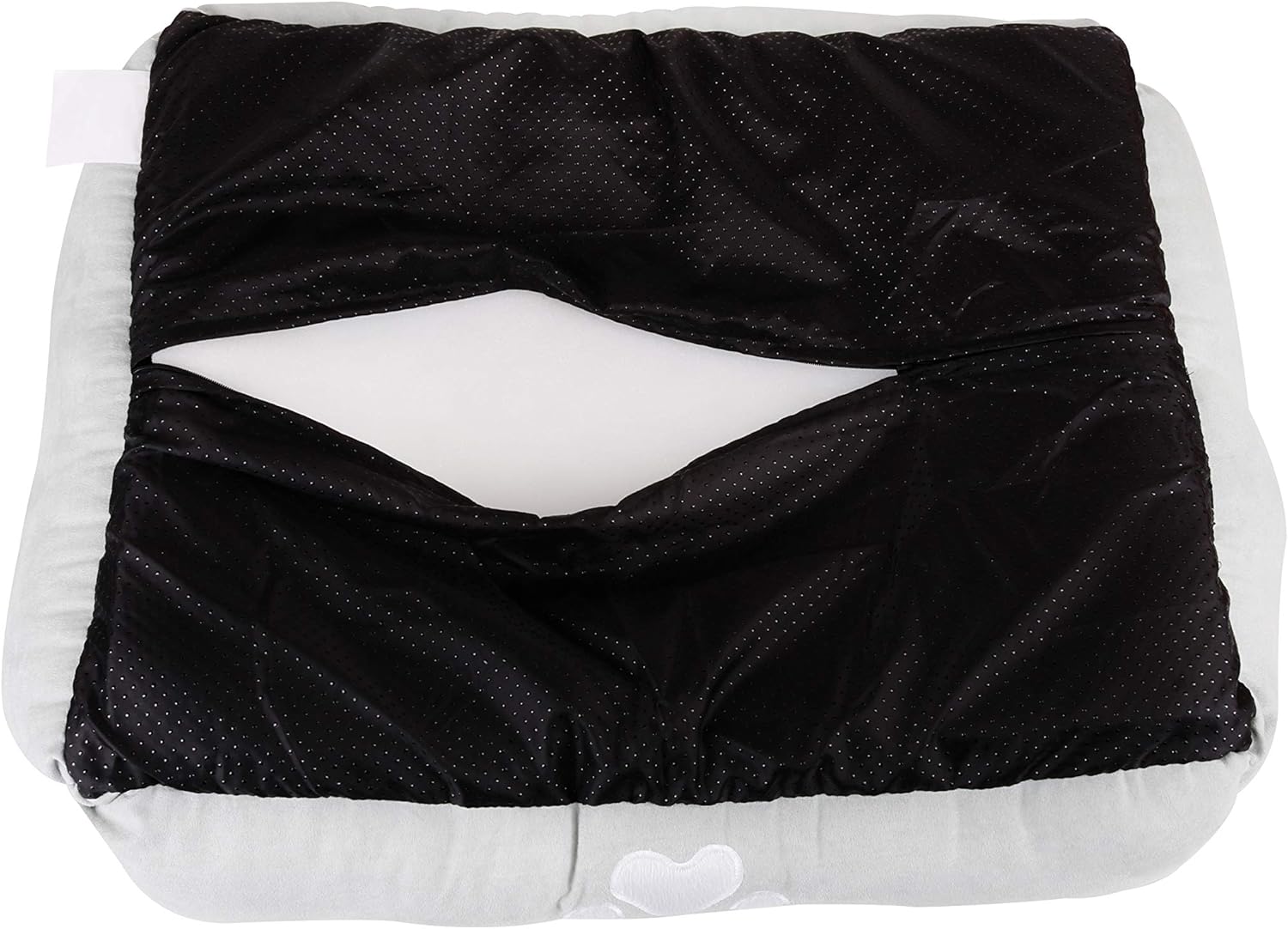 Long Rich HCT REC-005 Reversible Rectangle Pet Bed with Dog Paw Printing, Coffee, By Happycare Textiles, 25 by 21 inches : Pet Supplies