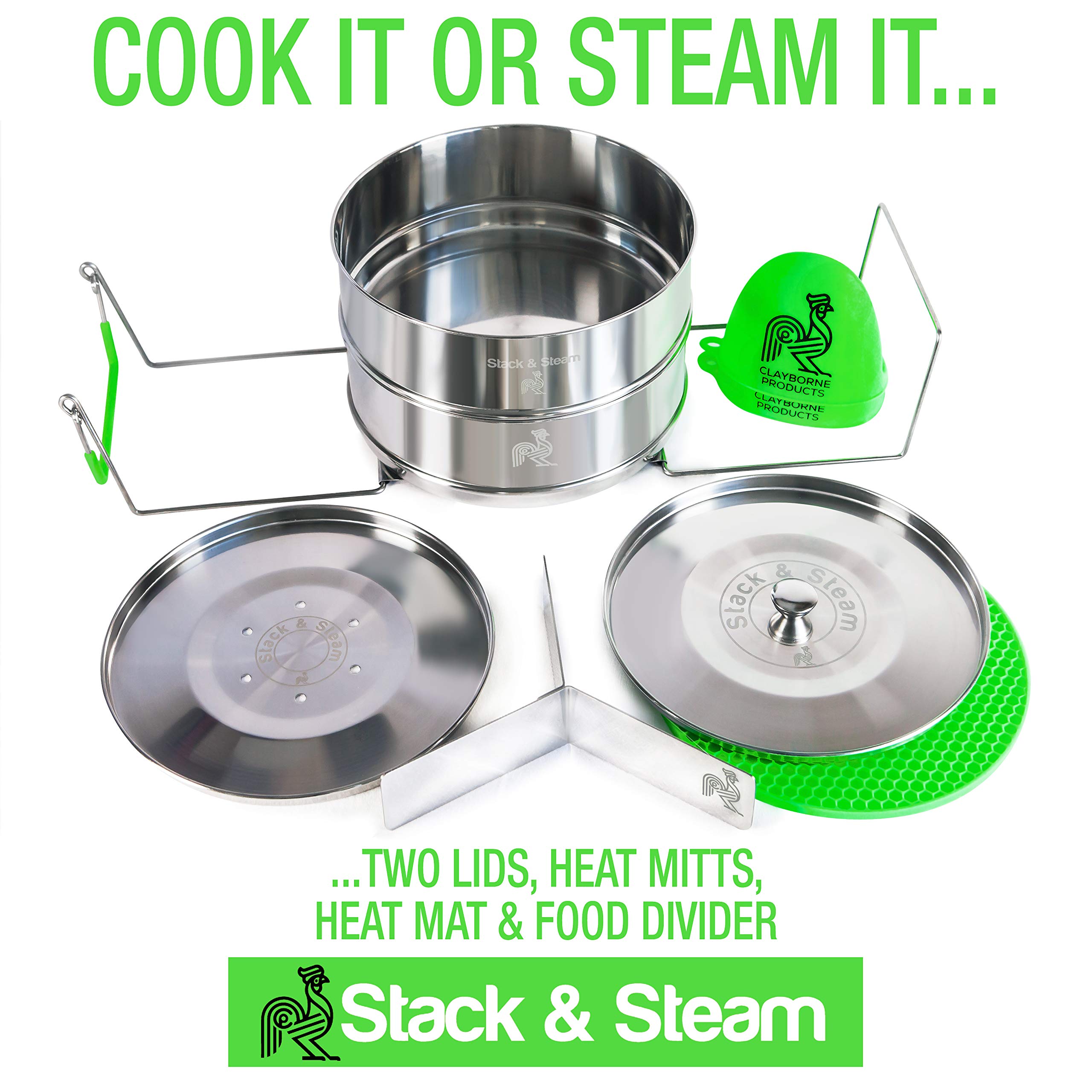 Instant Pot Accessories 6 qt 8qt Stainless Steel Steamer Stackable