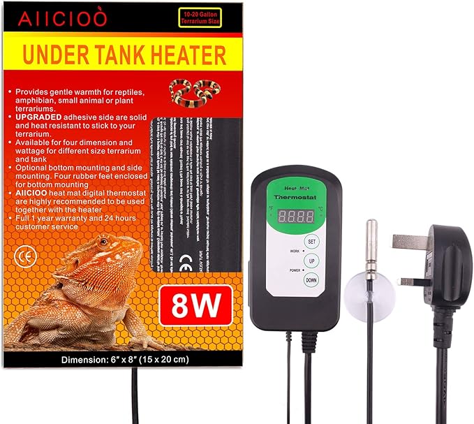 AIICIOO Reptile Heat Mat Tank Warmer Terrarium Heat Pads Aquarium