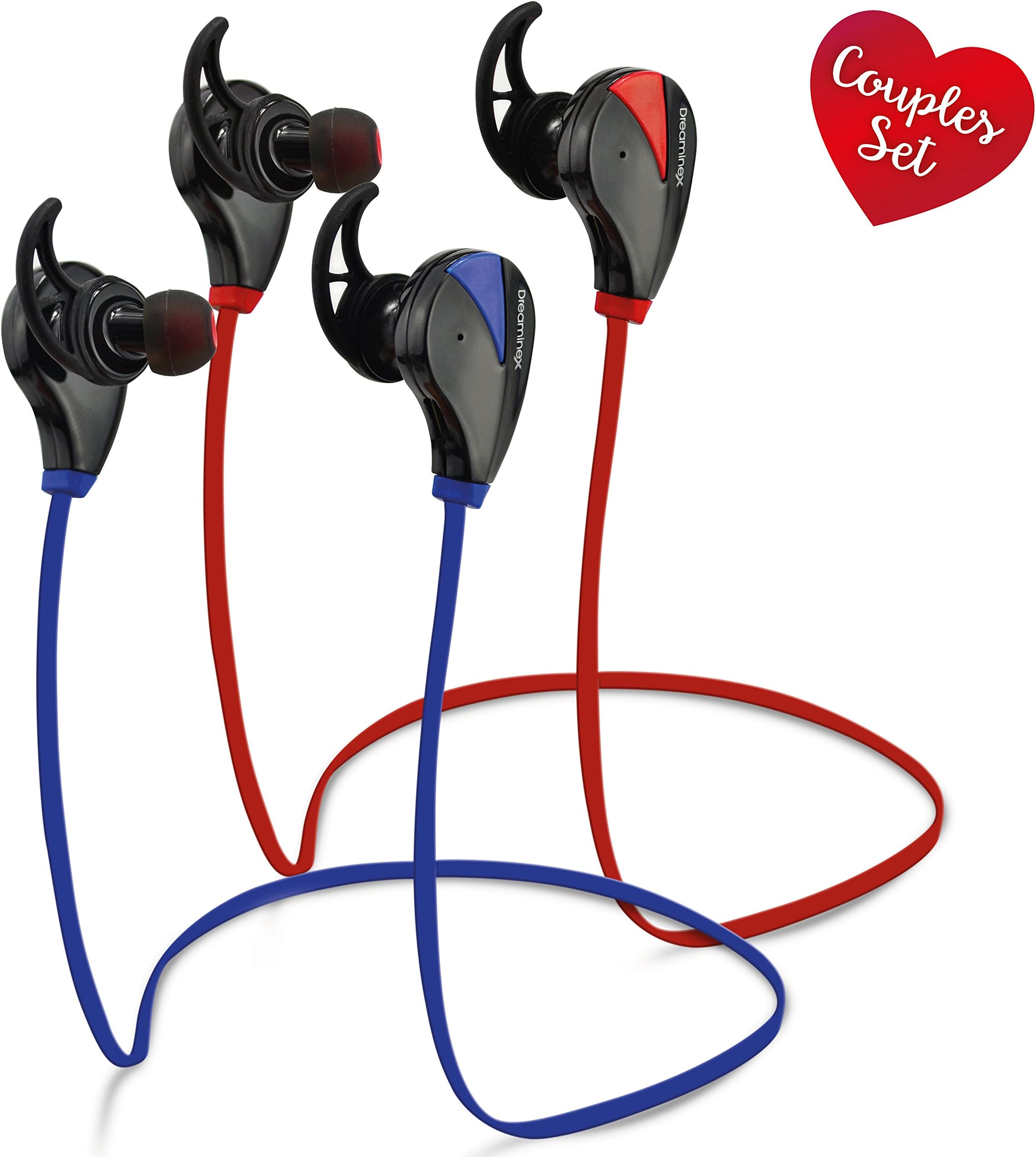 Dreaminex Sport Wireless Bluetooth Earphones with Mic for Smartphones – Set of 2