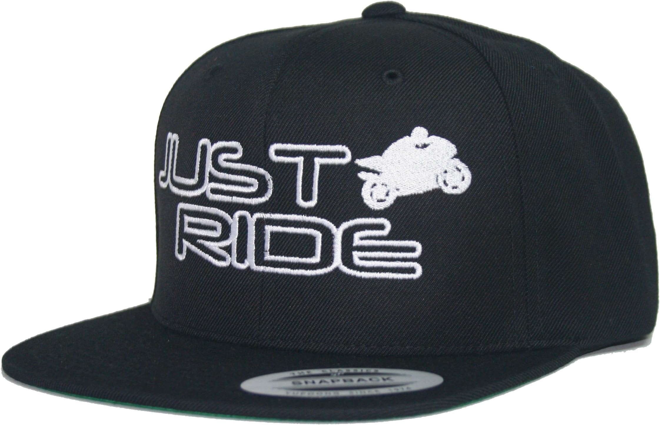 Just Ride Street Bike Hat Flat Bill Snapback