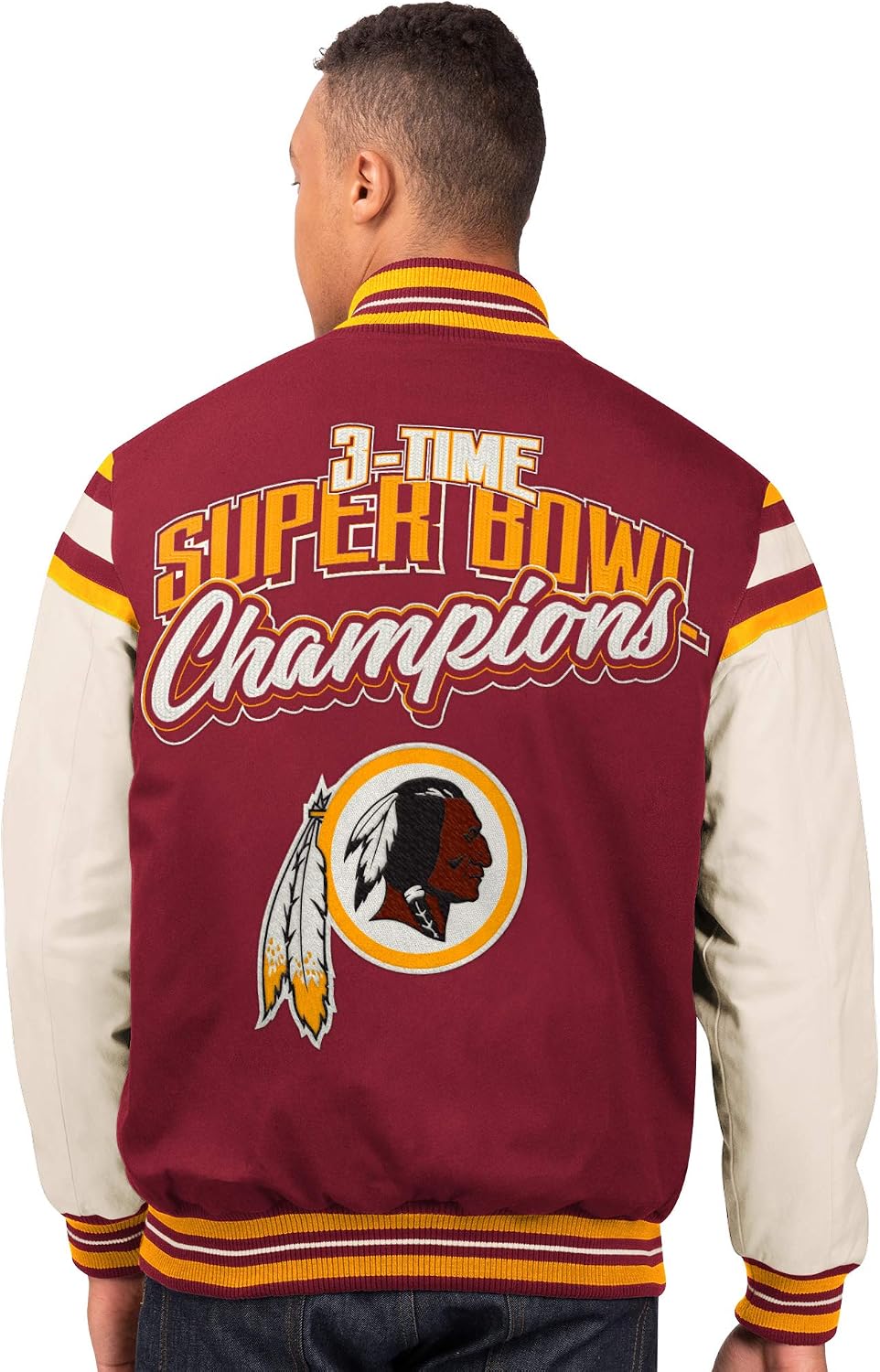 Jackets G Iii Sports Washington Redskins Mens 3 Time Super Bowl Champions Victory Formation Varsity Jacket Fan Shop Jackets G Iii Sports Washington Redskins Mens 3 Time Super Bowl Champions Victory Formation Varsity Jacket Fan Shop