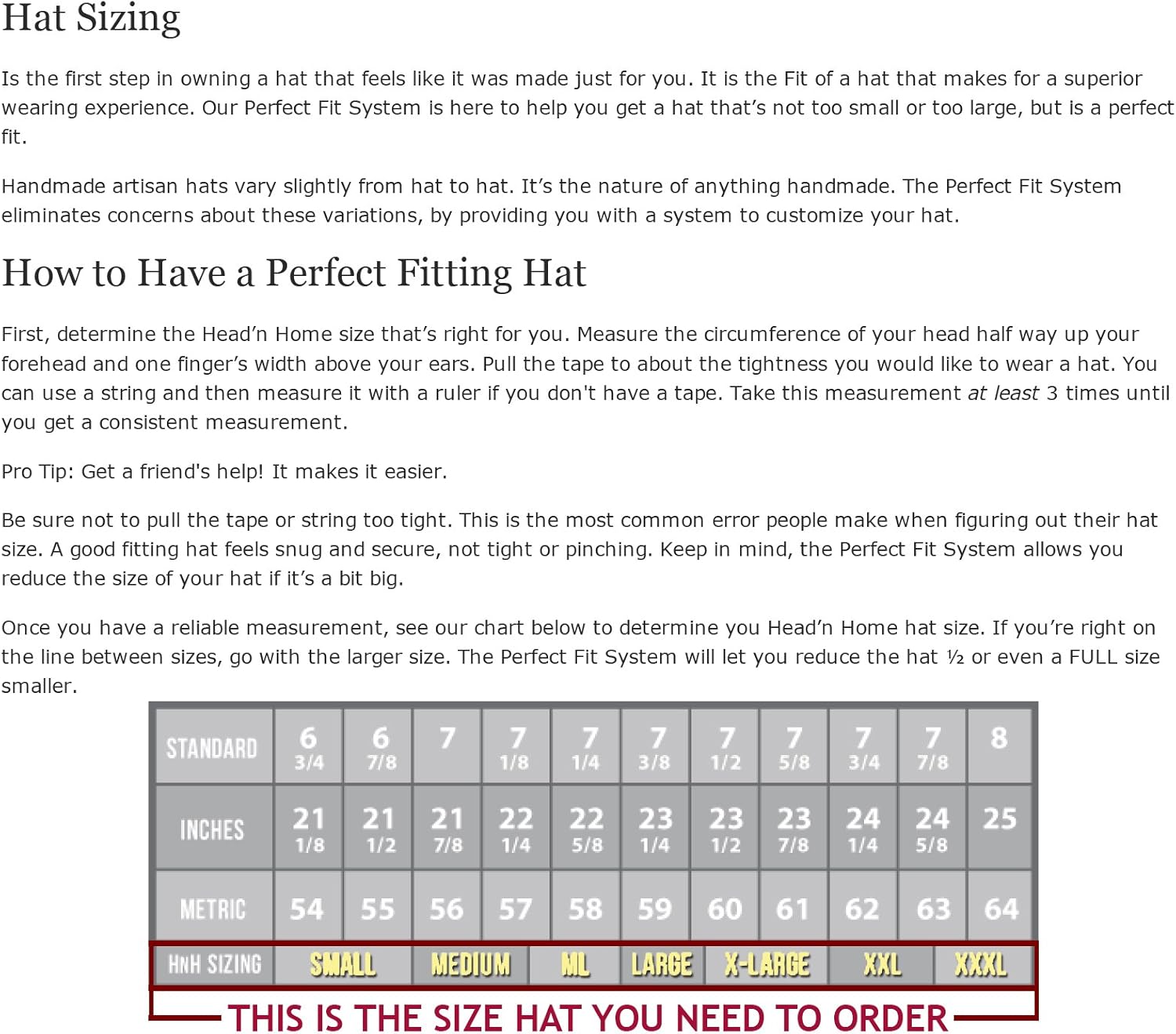 how to figure out hat size