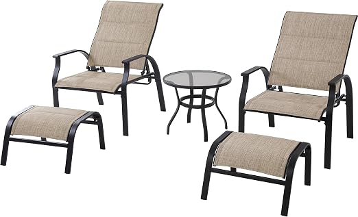 Amazon Com Highland Knolls Padded Sling 5 Piece Leisure Set Garden Outdoor