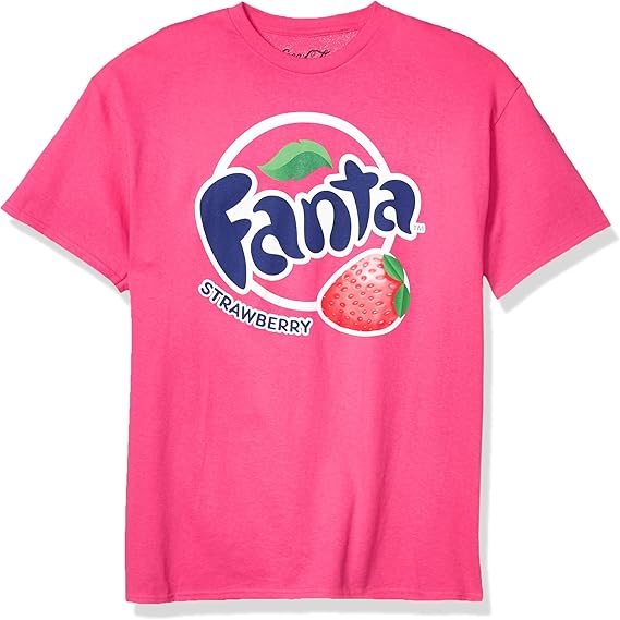 Amazon.com: Coca-Cola Short Sleeve Crew T-Shirt, Strawberry Fanta/Pink, X-Large: Clothing