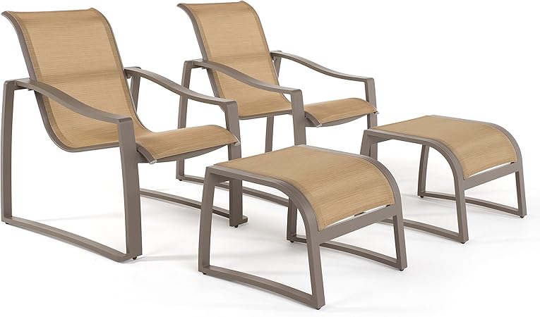 Amazon Com Rst Brands Zen Taupe 4pc Club And Ottoman Sling