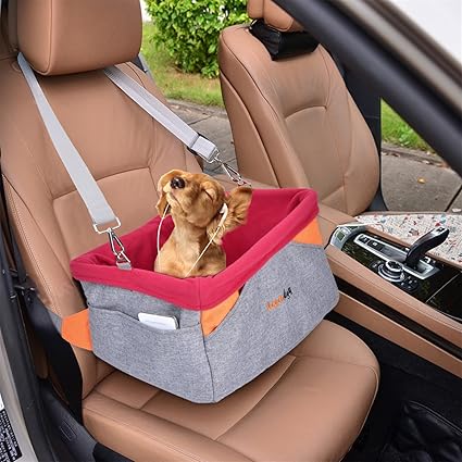 Legendog Autositz Hund, Transportbox für Hunde | Wasserdichter Autositzbezug für Hunde | mit Kissen und verstellbarem Gurt | 
