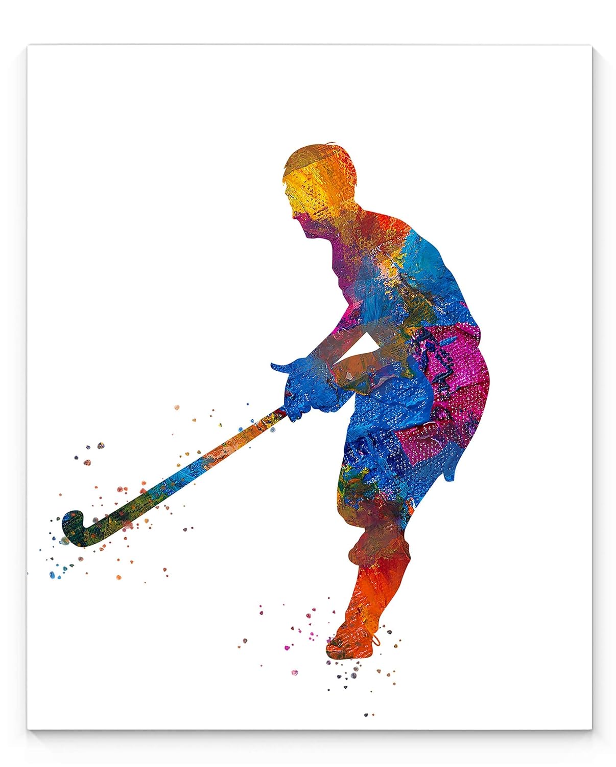 Field Hockey Player Sport Abstract Wall Art