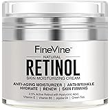 Retinol Moisturizer Cream for Face and Eye Area - Made in USA - with Hyaluronic Acid, Vitamin E - Best Day and Night Anti Aging Formula to Reduce Wrinkles, Fine Lines & Even Skin Tone.