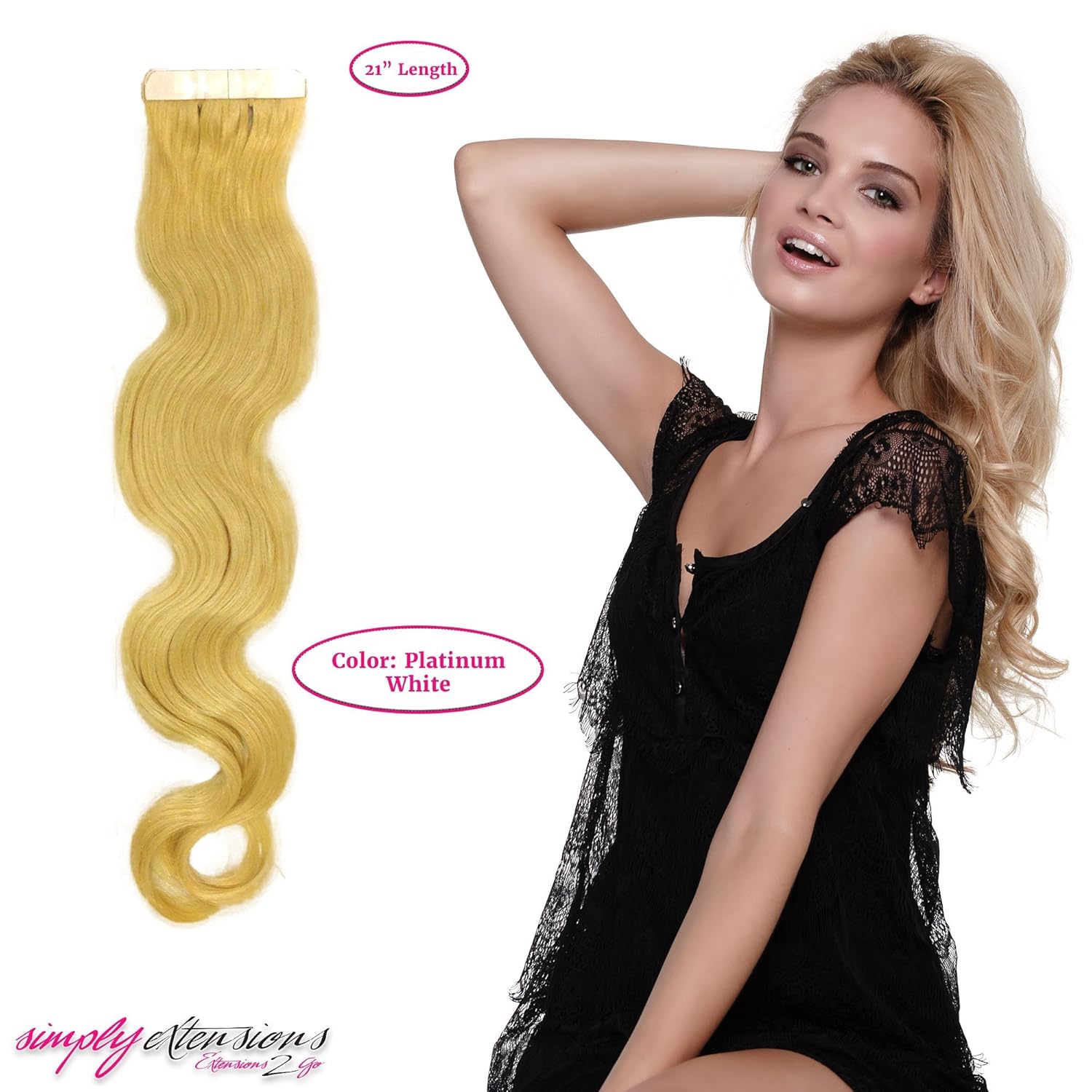 Amazon Com Simply Extensions Remy Double Sided Tape In Hair