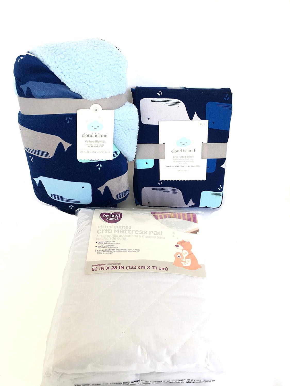 cloud island plush crib sheet