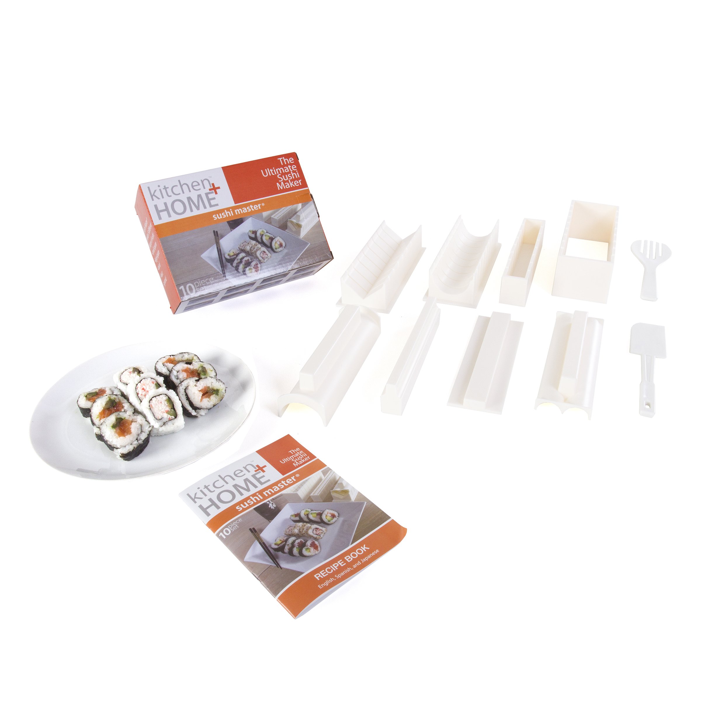 Sushi Master Sushi Kit – Easy to Use DIY 10 Piece Sushi Making Kit with 8 Inch Non Stick Sushi Chef Knife