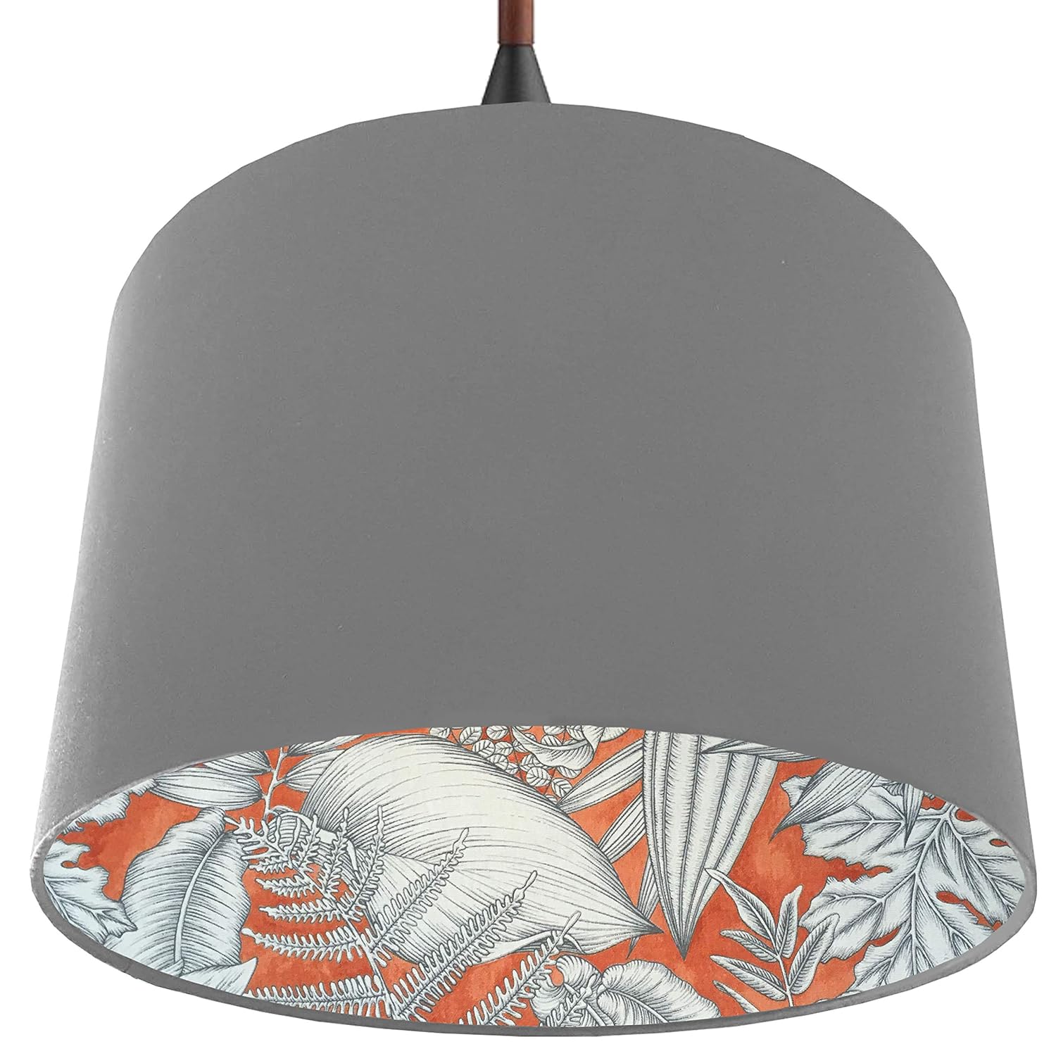 Handmade Light Grey & Orange Tropical Lampshade Amazon.co.uk Handmade