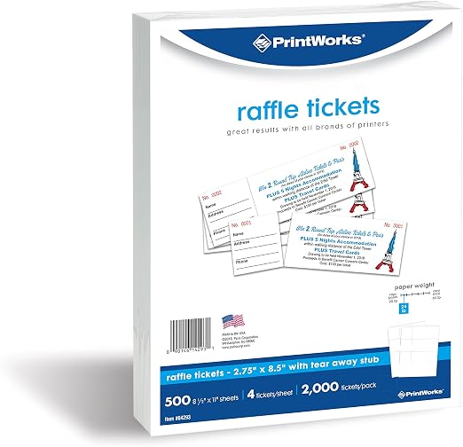 PrintWorks Professional Half Sheet Perforated Paper