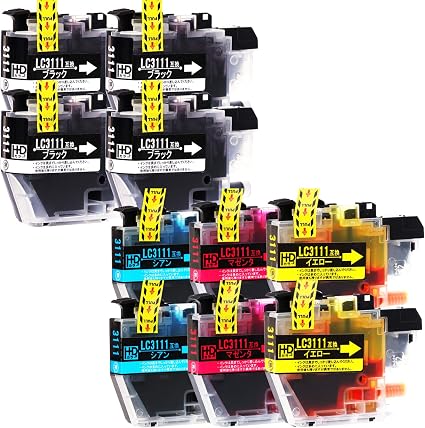 Amazon ブラザー用 Lc3111 4pk 2set Lc3111bk 2本 互換インク Lc3111 4色 2セット 黒２本 全10本 Dcp J572n Dcp J5n Dcp J972n Dcp J973n B W Dcp J9n B W Mfc J3n Mfc J903n Dcp J978n B W Dcp J577n Mfc J998dn Dwn Mfc J738dn Dwn Dcp J987n W 横トナ