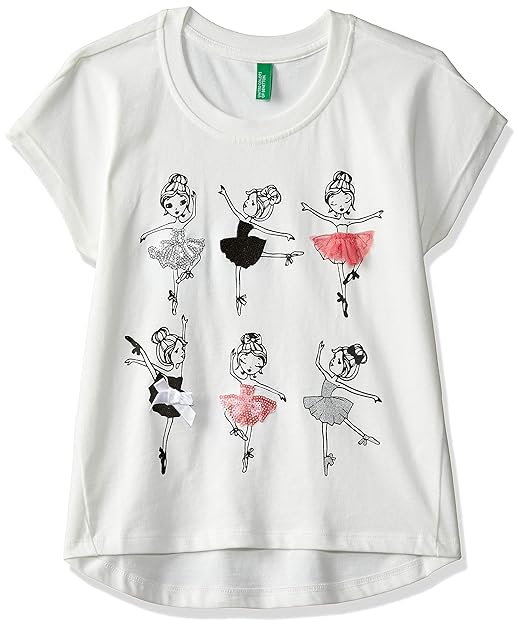 Girls Regular Fit Plain T-Shirt