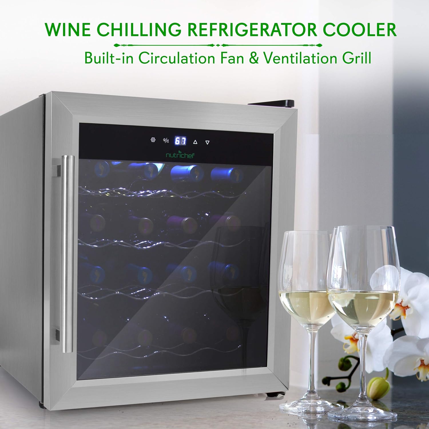 Amazon Com Nutrichef 16 Bottle Thermoelectric Wine Cooler