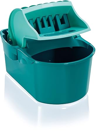 Leifheit Wischtuchpresse Profi Compact mit Henkel, Putzeimer zum Auspressen des Wischtuchs ohne nasse Hände, Presse für Boden