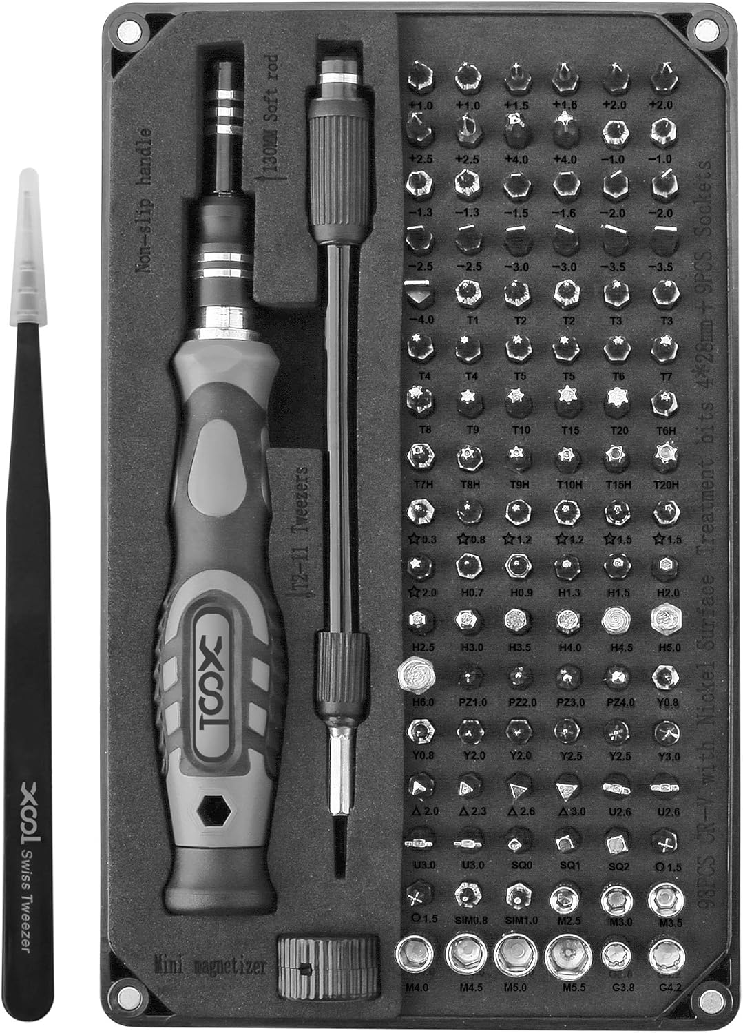 XOOL 107 in 1 Precision Set with Magnetic Driver Kit, Professional Electronics Repair Tool Kit with Portable Oxford Bag for Repair Cell Phone, iPhone, iPad, Watch, Tablet, PC, MacBook: Computers & Accessories