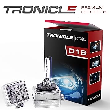 Tronicle Hochwertige Premium Set Xenon Brenner mit E-Prüfzeichen in der Lichtstärke von 4300 Kelvin bis 8000 Kelvin. (D1S, Sk