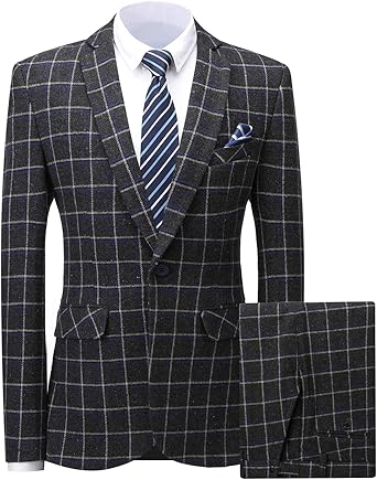 skinny fit tweed suit