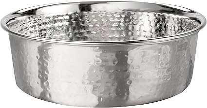 Amazon Com Neater Pet Brands Hammered Stainless Steel Pet Bowl