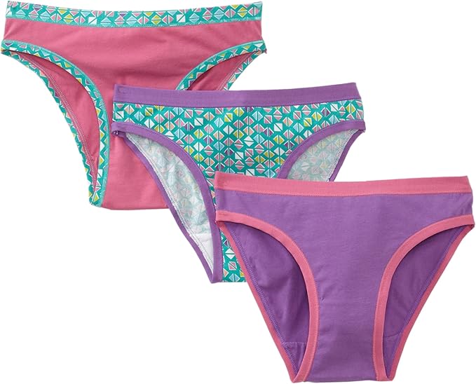 Hanes Girls' Stretch Bikini (Pack of 3), Assorted, 8