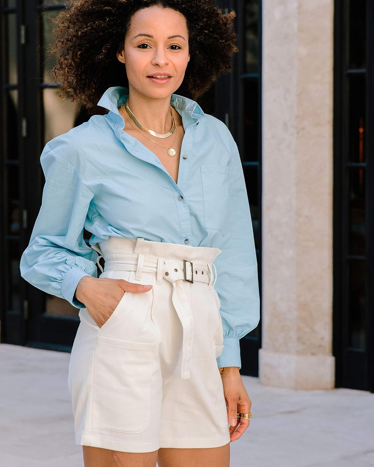 women's paperbag waist shorts