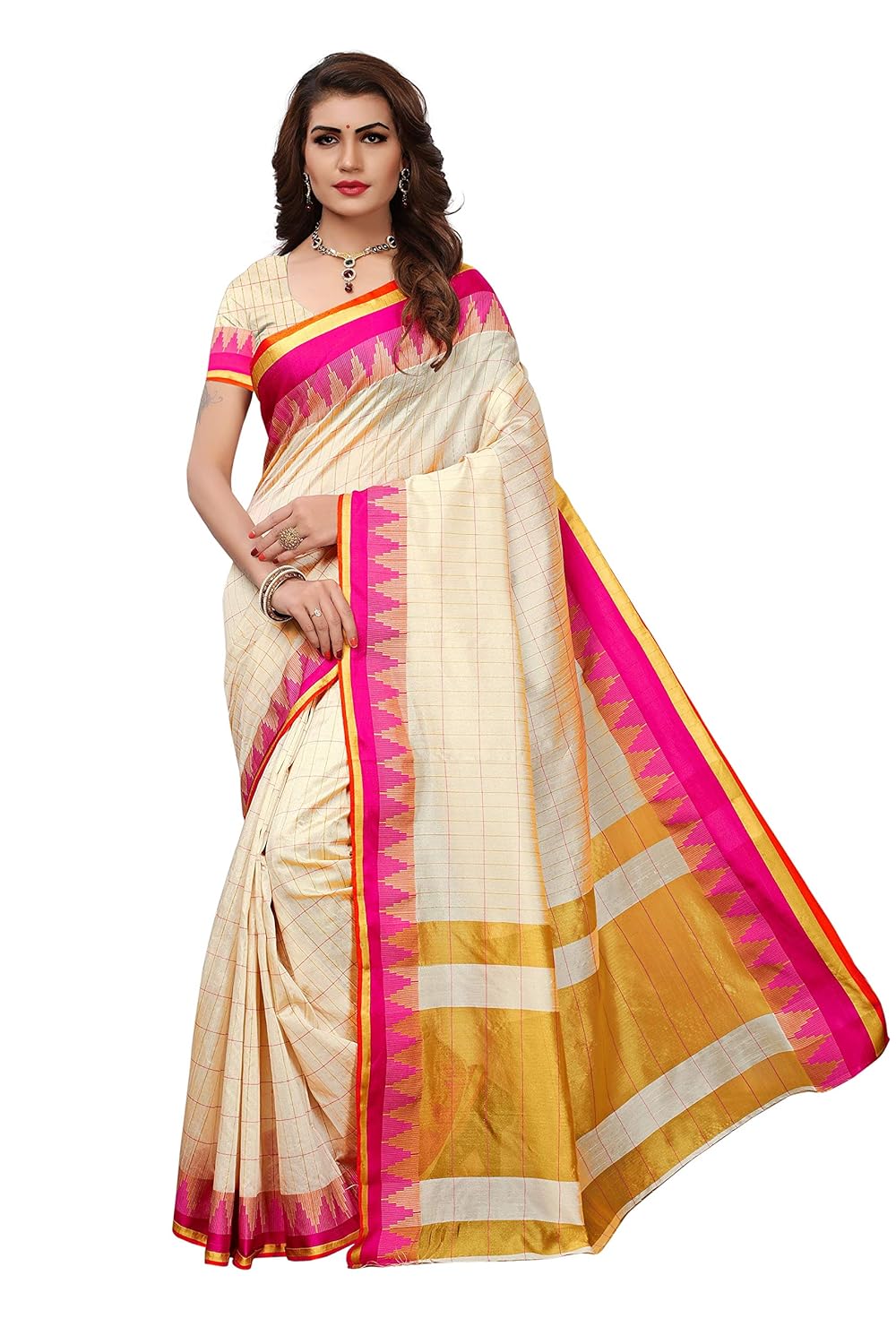 anni designer silk saree with blouse piece