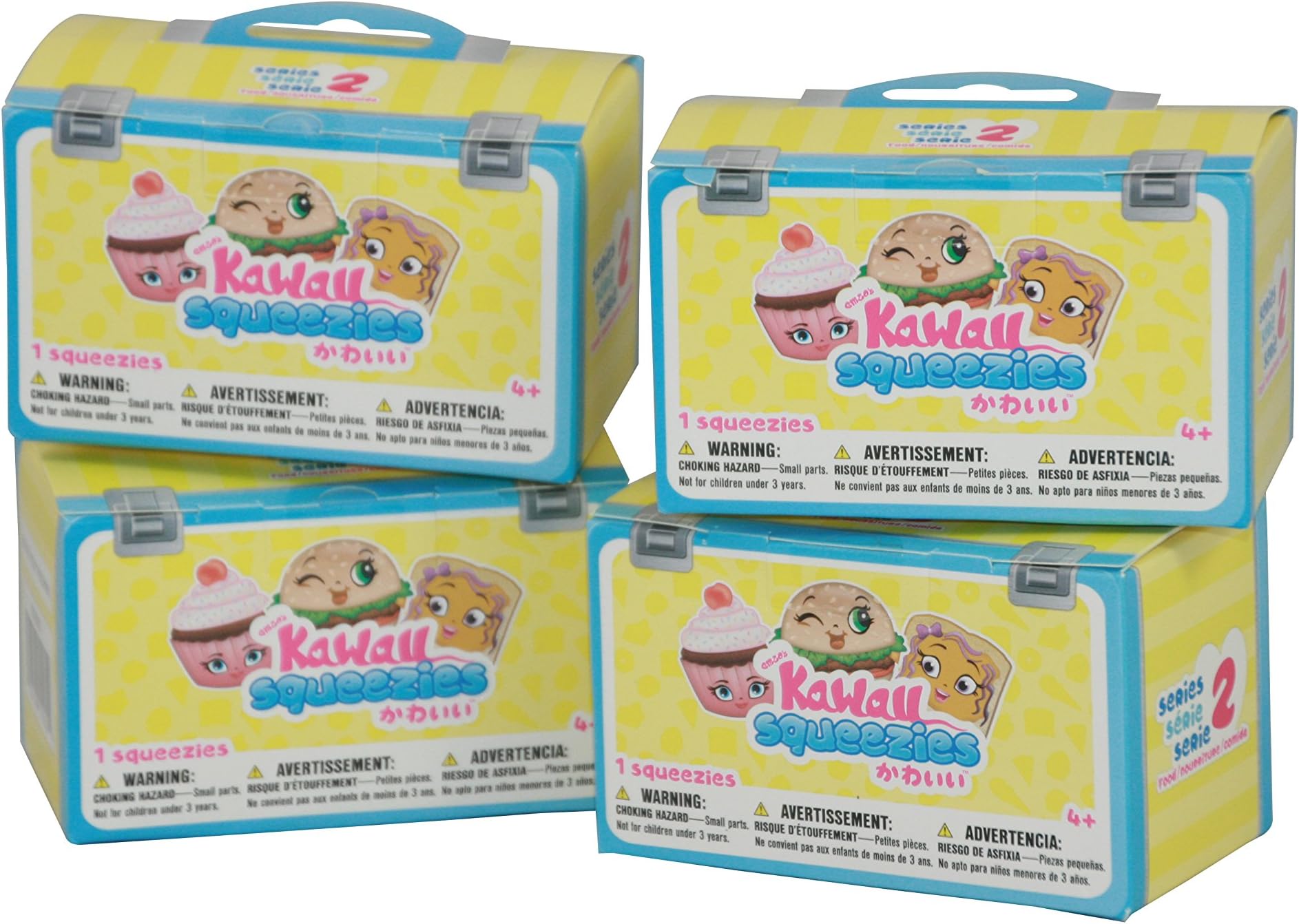Kawaii Squeezies Series 2 Boxed Food Novelty Toys - Random 4-Pack
