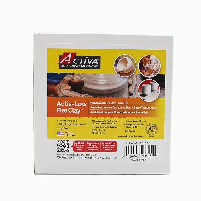 ACTIVA Blackjack Low Fire Clay, 5 pounds White
