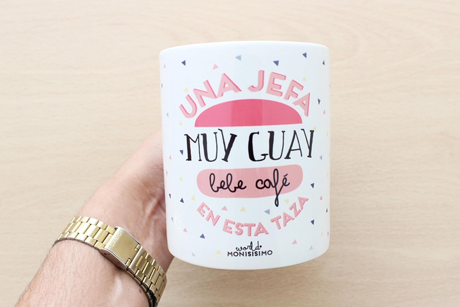TAZA "UNA JEFA MUY GUAY BEBE CAFÉ EN ESTA TAZA" (Azul): Amazon.es: Hogar