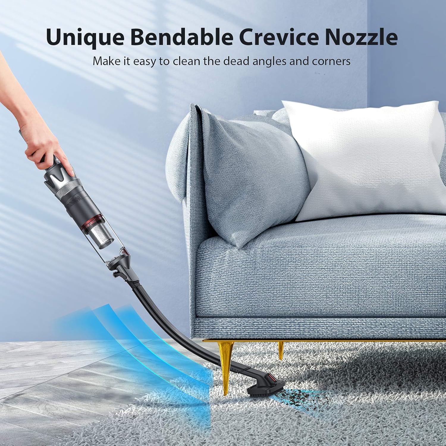 Foxnovo Handheld Vacuum Cleaner Cordless: 13Kpa Powerful Suction Handheld Vacuum Lightweight Fast Charging Dual Suction Mode Mini Vacuum Handheld Portable Vacuum Cleaner for Pet Hair|Home|Car Cleaning -