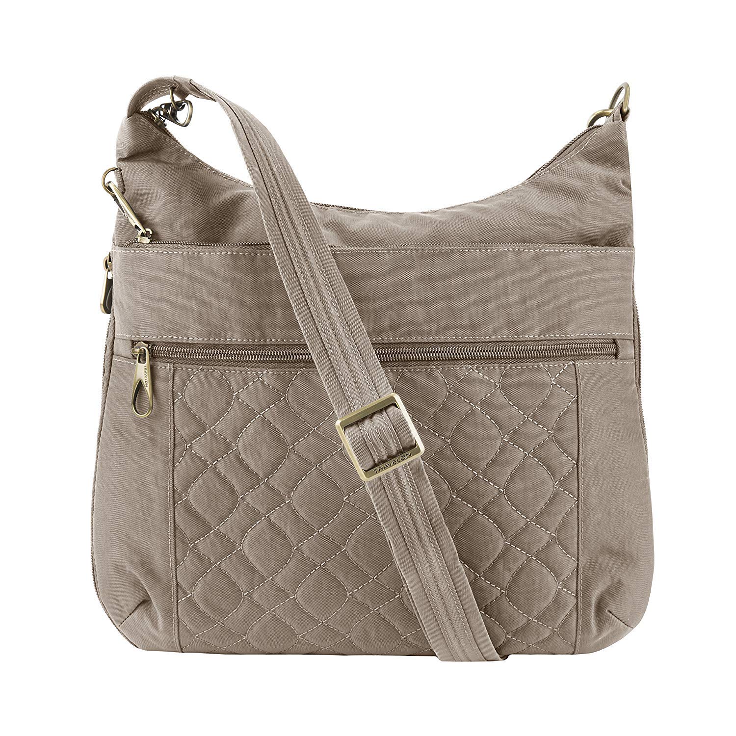 Travelon Women's Anti-Theft Signature Quilted Expansion Crossbody Cross ...