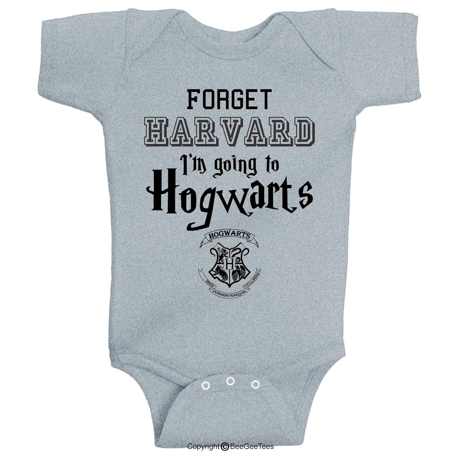 Harvard I'm Going to h0gwarts Funny Wizard Baby Wizard Onesie by BeeGeeTees