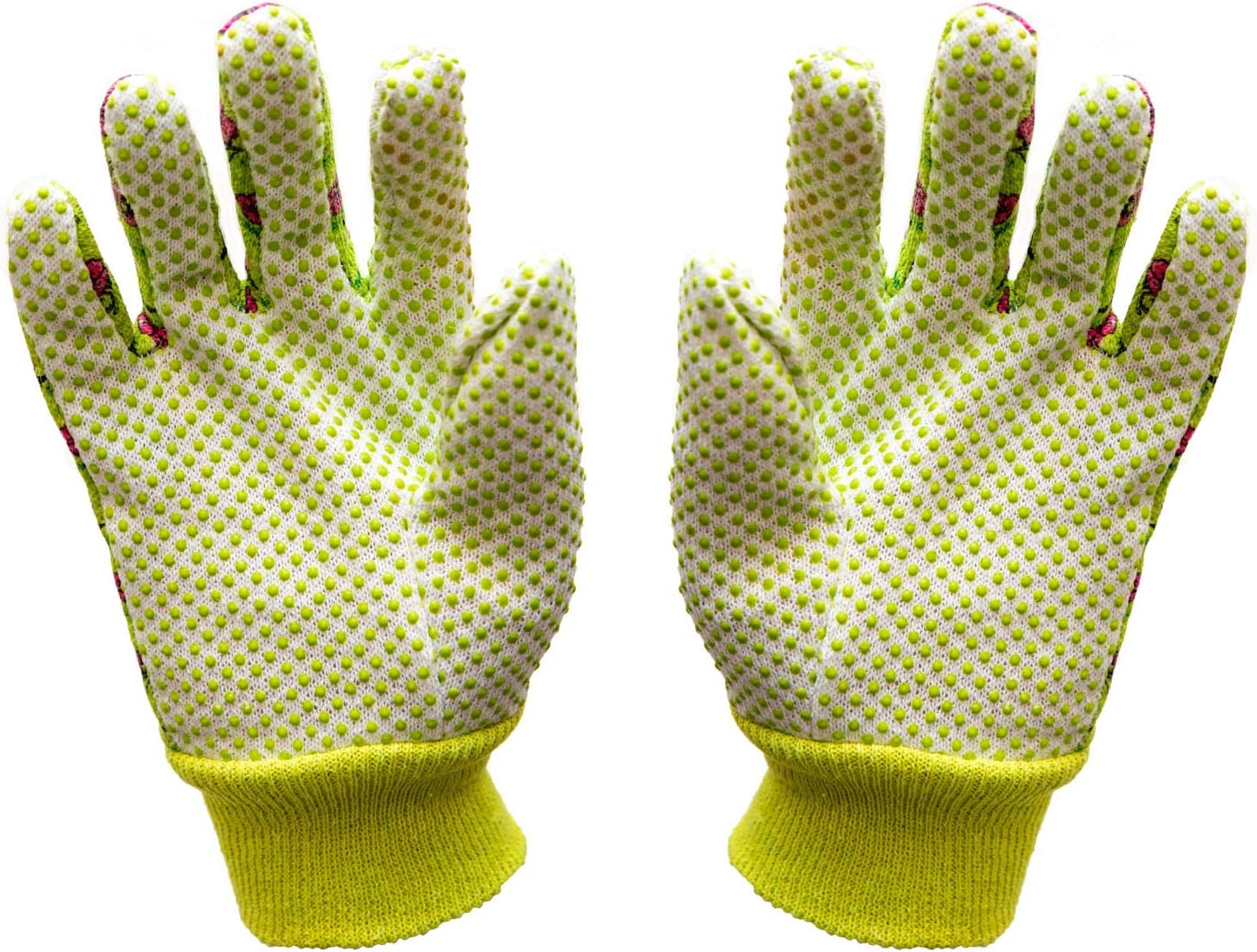 G & F 1852-3 Women Soft Jersey Garden Gloves, Women Work Gloves, 3-Pairs Green/Pink/Blue per Pack: Home Improvement