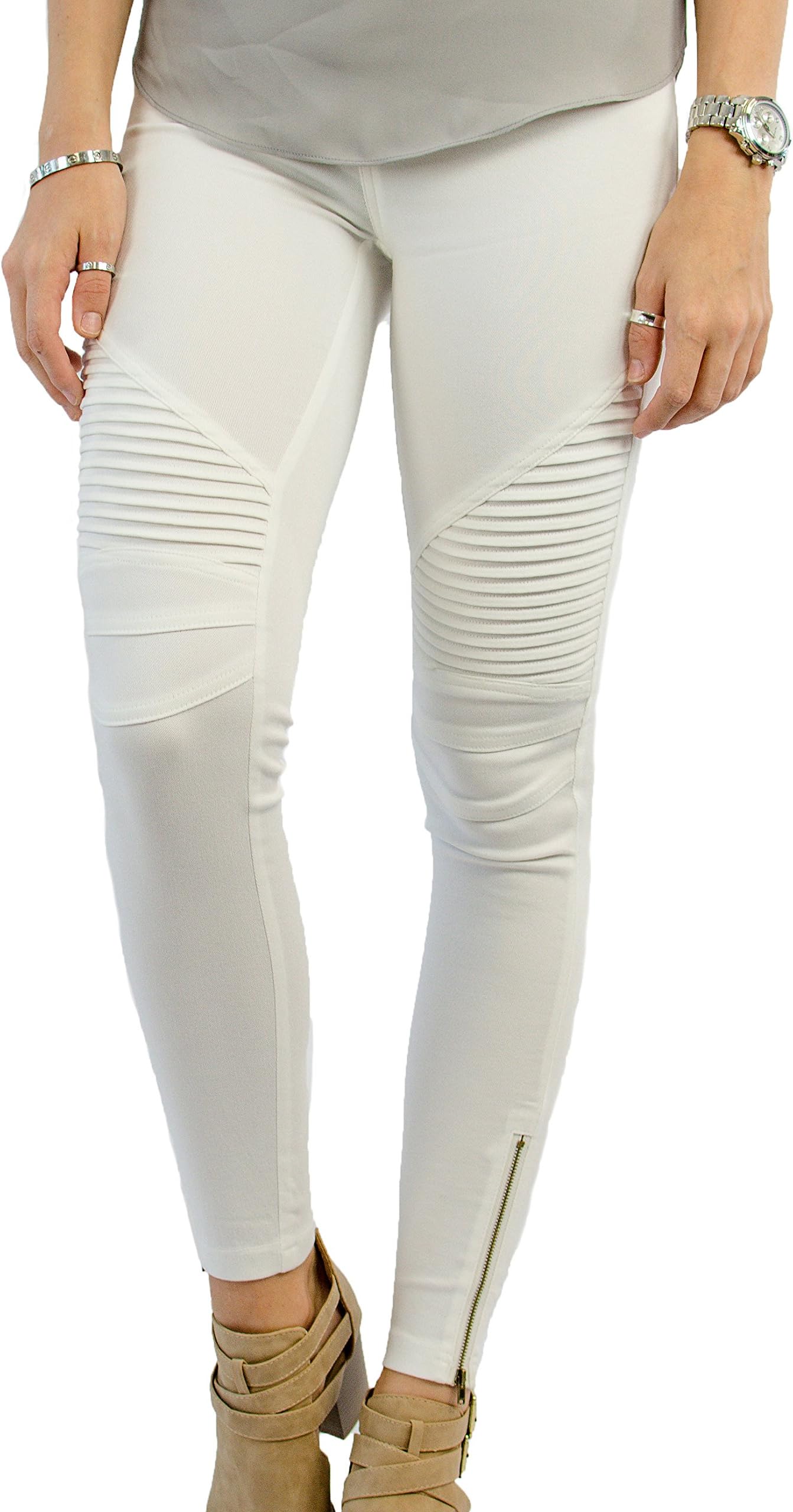 Tickled Teal Women's Moto Jegging