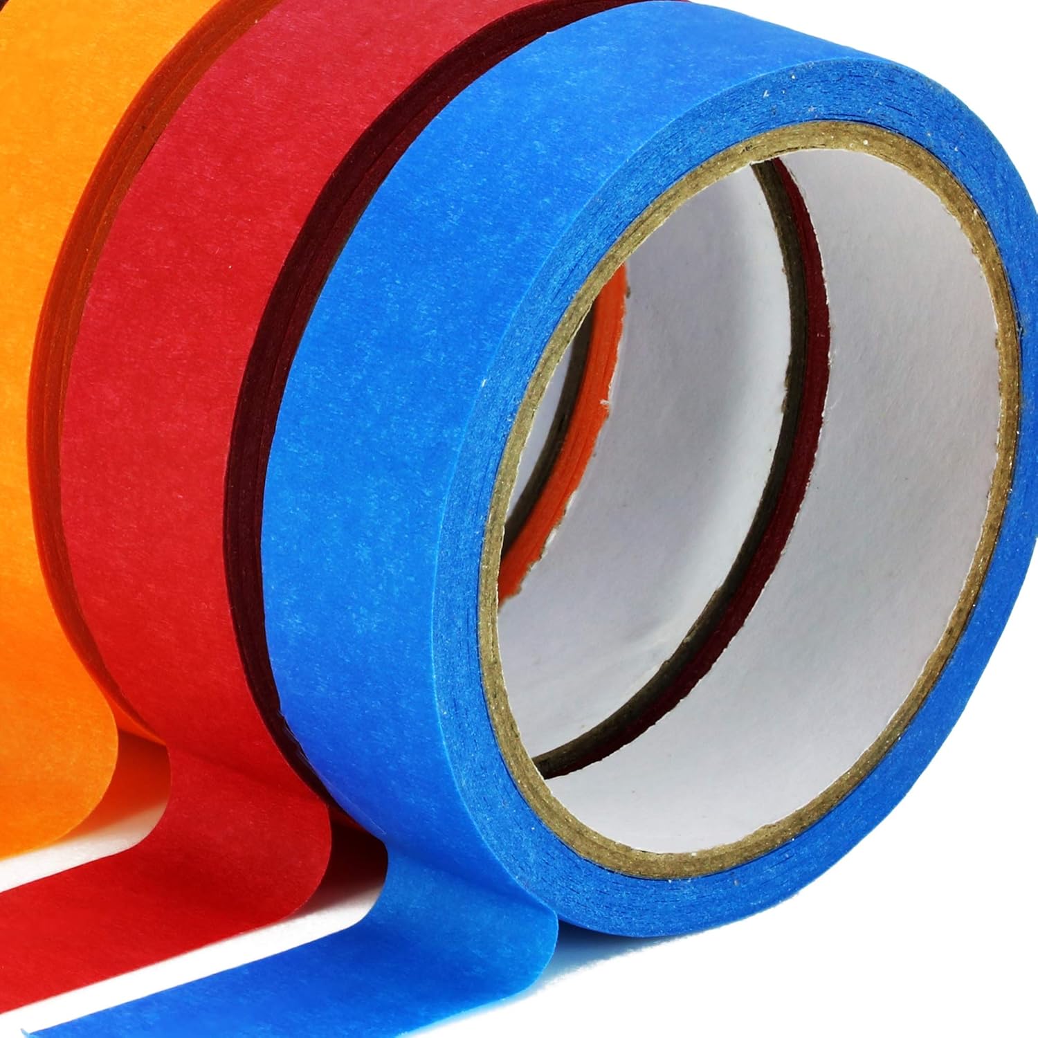 TradeGear Colored Masking Tape 7 Pk – 1 Inch x 15 Yards (45 Ft) - Rainbow Color General Purpose Craft Paper Tape – Perfect for Art, Labeling, Color Code, Classrooms, Painters, Kids, Home, Office, DIY: Office Products