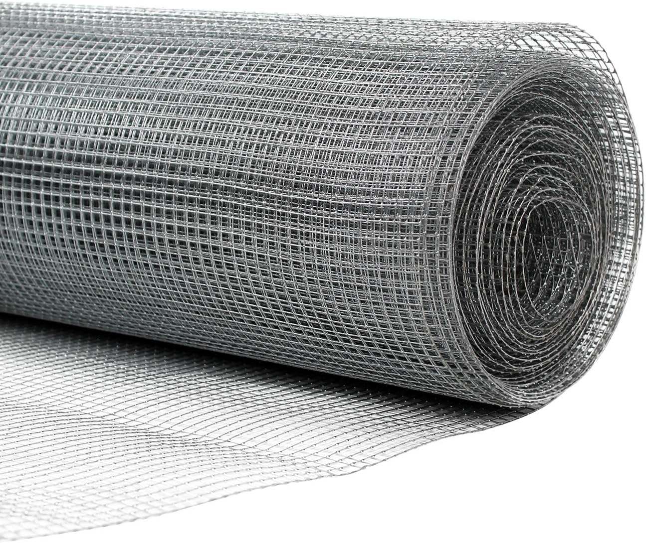 Rural365 Galvanized Steel Hardware Cloth 1/4 Inch Welded Mesh Chicken Wire Fence Cage Screen Netting - 3x25ft Bulk Roll: Home & Kitchen