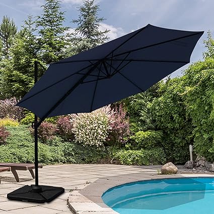 Patiorama Offset Outdoor Patio Umbrella Cover Fits 9 To 11 Offset Patio Umbrella Waterproof Black Talkingbread Co Il