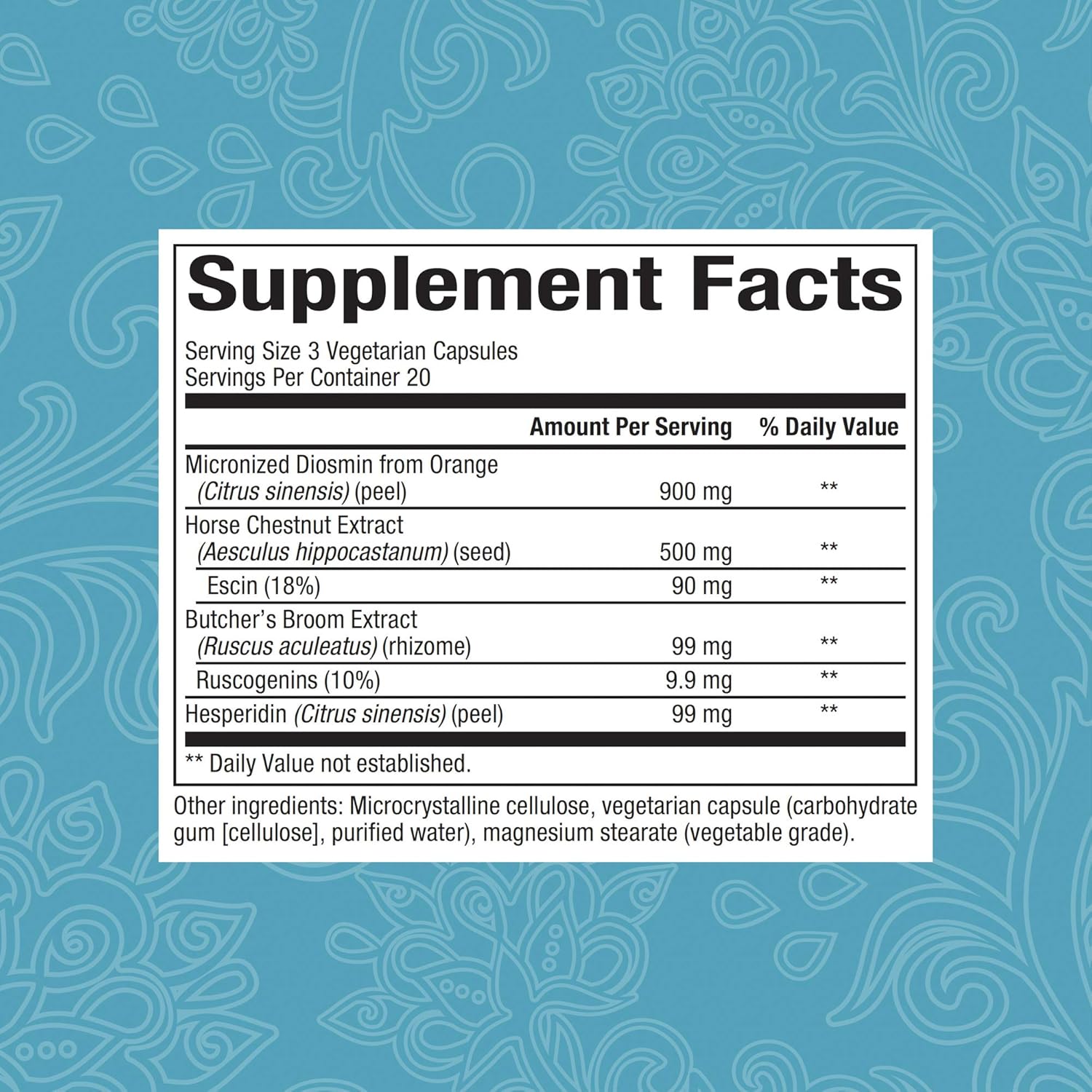 WomenSense VeinSense by Natural Factors, Beauty Supplement to Support Healthy Veins and Beautiful Legs, Vegan, Non-GMO, 60 capsules (20 servings): Health & Personal Care