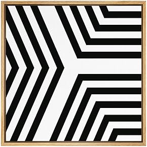 SIGNWIN Framed Canvas Wall Art Optical Illusion Line...