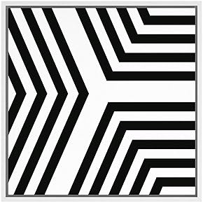 SIGNWIN Framed Canvas Wall Art Optical Illusion Line...