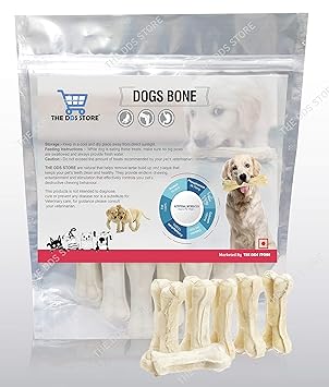 THE DDS STORE Dog Rawhide Bones Bulk Pack (3 Inch, 36 Pieces)